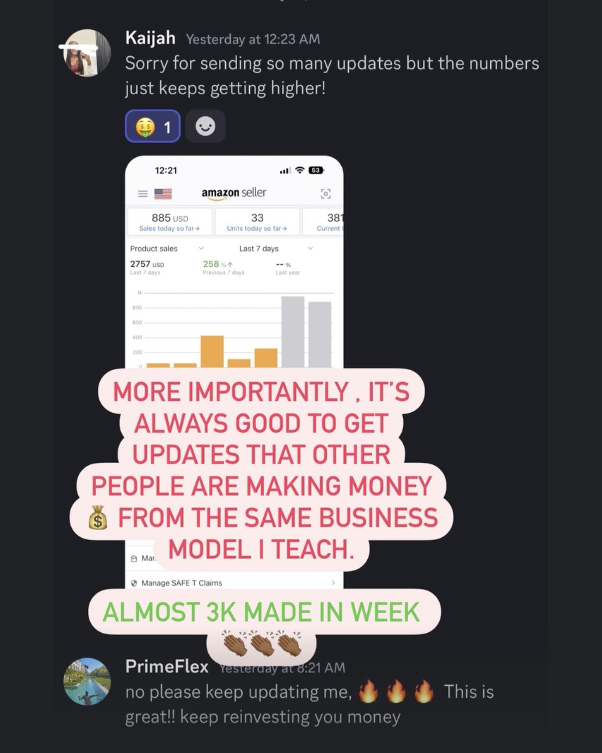 A student's update, in her words